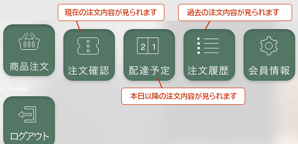 メインメニュー画面